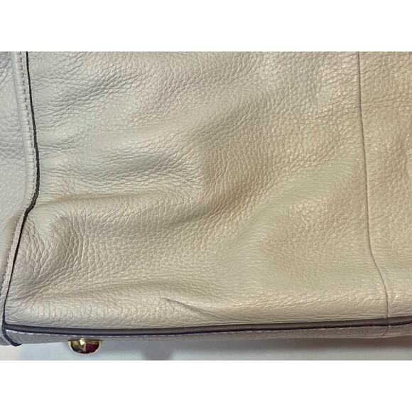 Gili Got It Love It Gray Leather Shoulder Bag With Gold Accents And Tassel EUC - Picture 6 of 11